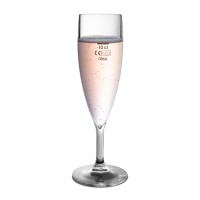 1x Champagneglas Kunststof 16cl met CE maatstreep op 10cl Quasi Onbreekbaar