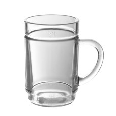 1x Koffiemok Glühweintas Glashelder met Handvat 25cl Kunststof SAN Ø 7 cm · 11 cm