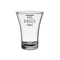100x Kunststof PC Shotglazen Jeneverglazen Glashelder CE Gemarkeerd 4 cl Ø 4.6 cm · 6 cm